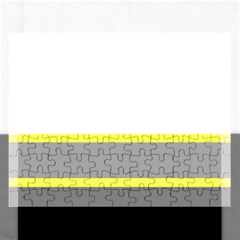 Molly Gender Line Flag Yellow Grey Rectangular Jigsaw Puzzl by Mariart