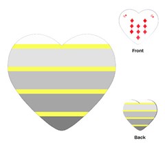 Molly Gender Line Flag Yellow Grey Playing Cards (heart) 