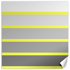 Molly Gender Line Flag Yellow Grey Canvas 12  X 12   by Mariart