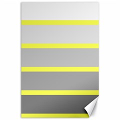 Molly Gender Line Flag Yellow Grey Canvas 24  X 36 