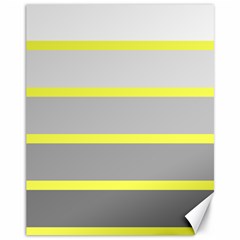 Molly Gender Line Flag Yellow Grey Canvas 11  X 14   by Mariart