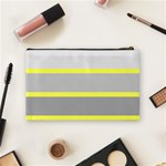 Molly Gender Line Flag Yellow Grey Cosmetic Bag (Medium)  Back