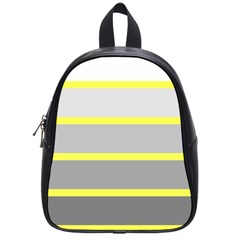 Molly Gender Line Flag Yellow Grey School Bags (small)  by Mariart