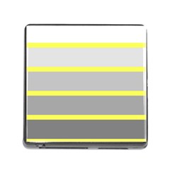 Molly Gender Line Flag Yellow Grey Memory Card Reader (square) by Mariart