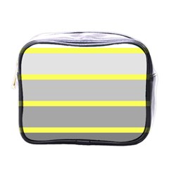 Molly Gender Line Flag Yellow Grey Mini Toiletries Bags