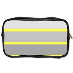 Molly Gender Line Flag Yellow Grey Toiletries Bags 2-side by Mariart