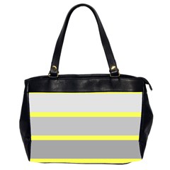 Molly Gender Line Flag Yellow Grey Office Handbags (2 Sides)  by Mariart