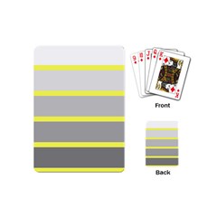 Molly Gender Line Flag Yellow Grey Playing Cards (mini)  by Mariart