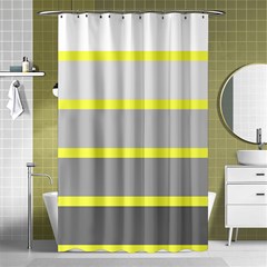 Molly Gender Line Flag Yellow Grey Shower Curtain 48  X 72  (small)  by Mariart