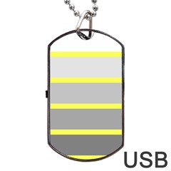 Molly Gender Line Flag Yellow Grey Dog Tag Usb Flash (two Sides)