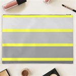 Molly Gender Line Flag Yellow Grey Cosmetic Bag (XXL)  Back