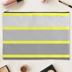 Molly Gender Line Flag Yellow Grey Cosmetic Bag (xxxl) 