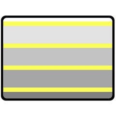 Molly Gender Line Flag Yellow Grey Double Sided Fleece Blanket (large)  by Mariart