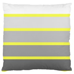 Molly Gender Line Flag Yellow Grey Large Flano Cushion Case (one Side) by Mariart