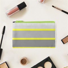 Molly Gender Line Flag Yellow Grey Cosmetic Bag (xs)