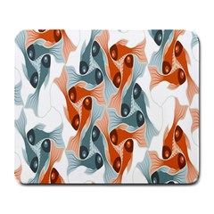 Make Tessellation Fish Tessellation Blue White Large Mousepads by Mariart