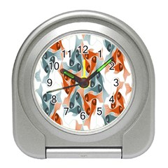 Make Tessellation Fish Tessellation Blue White Travel Alarm Clocks by Mariart