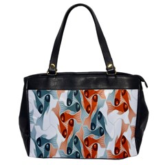 Make Tessellation Fish Tessellation Blue White Office Handbags