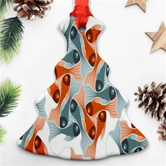 Make Tessellation Fish Tessellation Blue White Ornament (christmas Tree) 