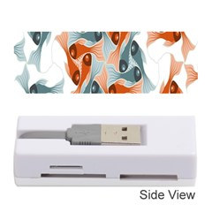 Make Tessellation Fish Tessellation Blue White Memory Card Reader (stick)  by Mariart