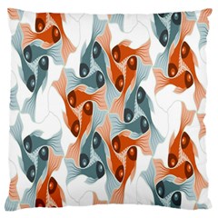 Make Tessellation Fish Tessellation Blue White Standard Flano Cushion Case (two Sides) by Mariart