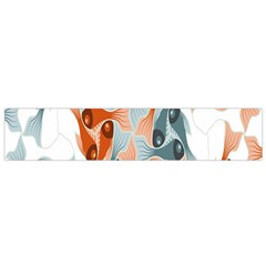 Make Tessellation Fish Tessellation Blue White Flano Scarf (small)