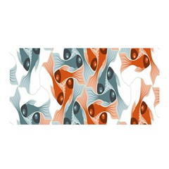 Make Tessellation Fish Tessellation Blue White Satin Wrap by Mariart