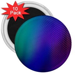 Galaxy Blue Purple 3  Magnets (10 Pack) 