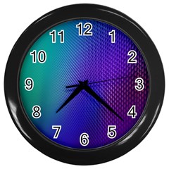 Galaxy Blue Purple Wall Clocks (black)