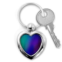 Galaxy Blue Purple Key Chains (heart) 