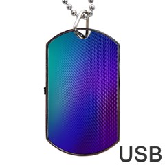 Galaxy Blue Purple Dog Tag Usb Flash (one Side)