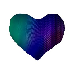 Galaxy Blue Purple Standard 16  Premium Flano Heart Shape Cushions by Mariart