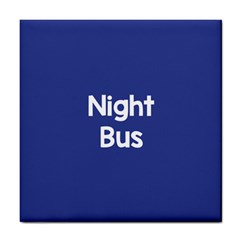 Night Bus New Blue Tile Coasters by Mariart