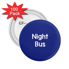 Night Bus New Blue 2 25  Buttons (100 Pack)  by Mariart