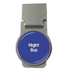 Night Bus New Blue Money Clips (round) 