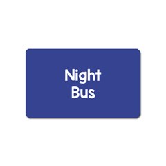 Night Bus New Blue Magnet (name Card) by Mariart