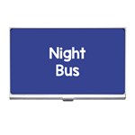 Night Bus New Blue Business Card Holders Front