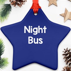 Night Bus New Blue Star Ornament (two Sides) by Mariart