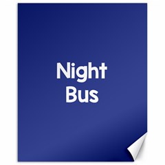 Night Bus New Blue Canvas 16  X 20  