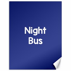 Night Bus New Blue Canvas 18  X 24   by Mariart