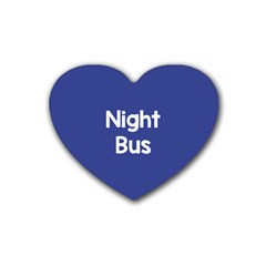 Night Bus New Blue Heart Coaster (4 Pack) 