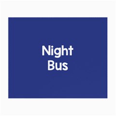 Night Bus New Blue Small Glasses Cloth (2-side) by Mariart