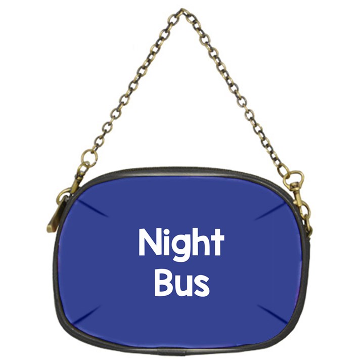 Night Bus New Blue Chain Purses (One Side) 