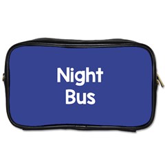 Night Bus New Blue Toiletries Bags 2-side by Mariart