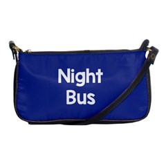 Night Bus New Blue Shoulder Clutch Bags by Mariart