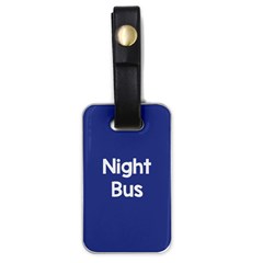 Night Bus New Blue Luggage Tags (one Side) 