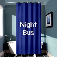 Night Bus New Blue Shower Curtain 36  X 72  (stall)  by Mariart