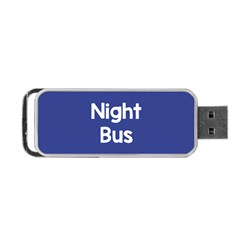 Night Bus New Blue Portable Usb Flash (two Sides) by Mariart