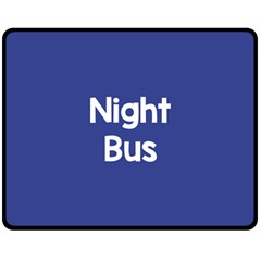 Night Bus New Blue Double Sided Fleece Blanket (medium) 