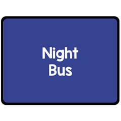 Night Bus New Blue Double Sided Fleece Blanket (large)  by Mariart